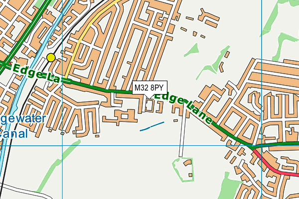 M32 8PY map - OS VectorMap District (Ordnance Survey)