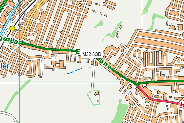 Turn Moss Park map (M32 8QD) - OS VectorMap District (Ordnance Survey)
