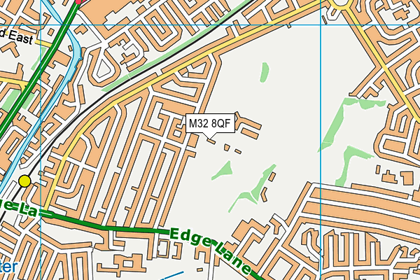 M32 8QF map - OS VectorMap District (Ordnance Survey)