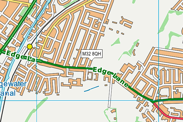 M32 8QH map - OS VectorMap District (Ordnance Survey)