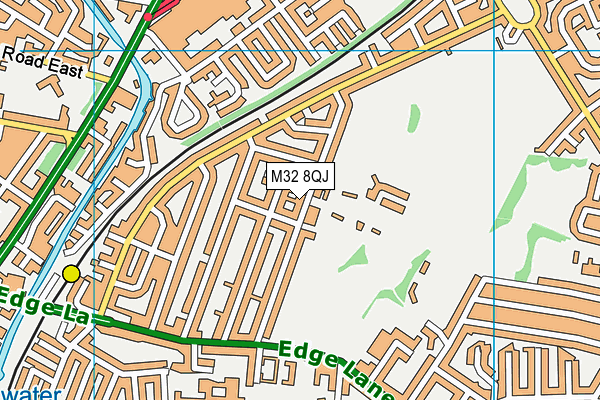 Longford Park Primary School map (M32 8QJ) - OS VectorMap District (Ordnance Survey)