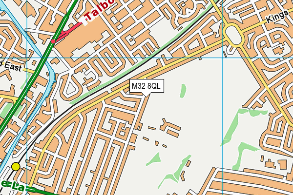M32 8QL map - OS VectorMap District (Ordnance Survey)