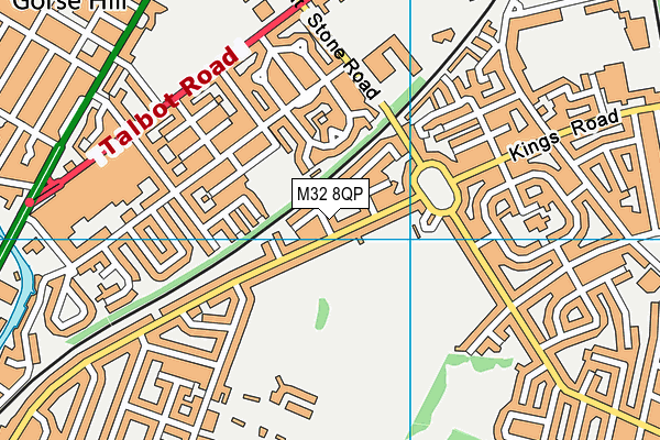M32 8QP map - OS VectorMap District (Ordnance Survey)