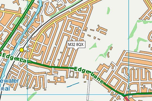 M32 8QX map - OS VectorMap District (Ordnance Survey)