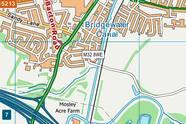 M32 8WE map - OS VectorMap District (Ordnance Survey)