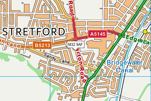 M32 9AF map - OS VectorMap District (Ordnance Survey)