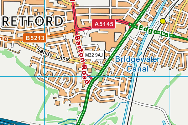 M32 9AJ map - OS VectorMap District (Ordnance Survey)