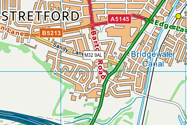 M32 9AL map - OS VectorMap District (Ordnance Survey)