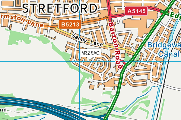 M32 9AQ map - OS VectorMap District (Ordnance Survey)