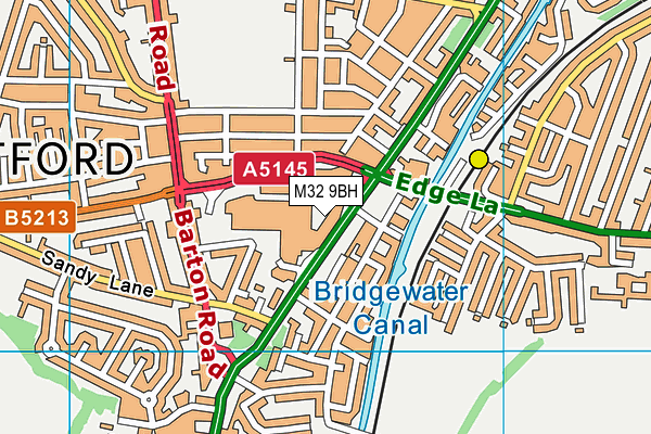 M32 9BH map - OS VectorMap District (Ordnance Survey)