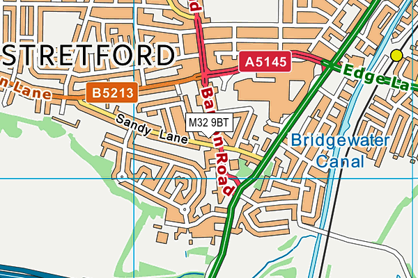 M32 9BT map - OS VectorMap District (Ordnance Survey)