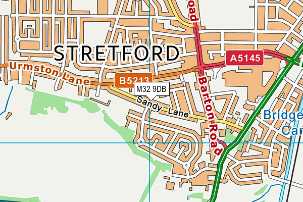 M32 9DB map - OS VectorMap District (Ordnance Survey)