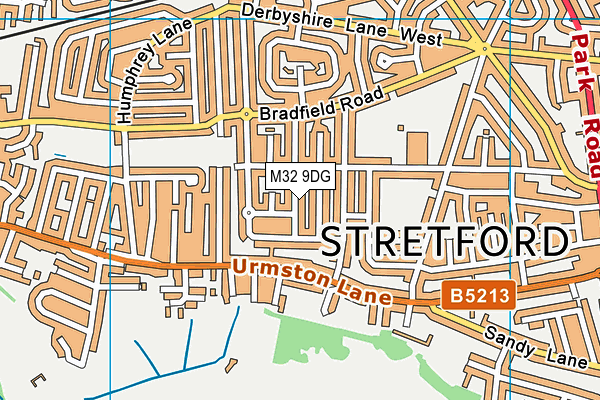 M32 9DG map - OS VectorMap District (Ordnance Survey)