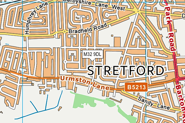 M32 9DL map - OS VectorMap District (Ordnance Survey)