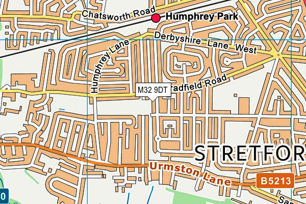 M32 9DT map - OS VectorMap District (Ordnance Survey)