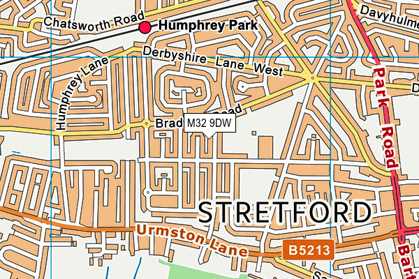 M32 9DW map - OS VectorMap District (Ordnance Survey)