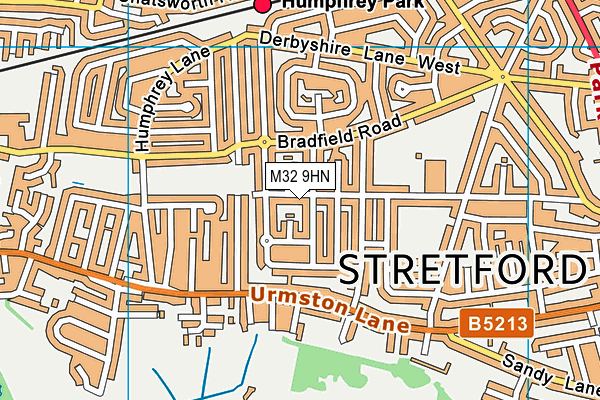 M32 9HN map - OS VectorMap District (Ordnance Survey)