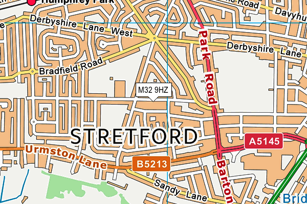 M32 9HZ map - OS VectorMap District (Ordnance Survey)