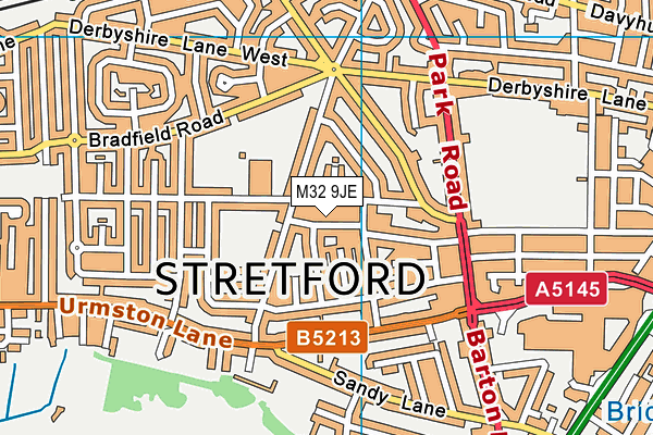 M32 9JE map - OS VectorMap District (Ordnance Survey)