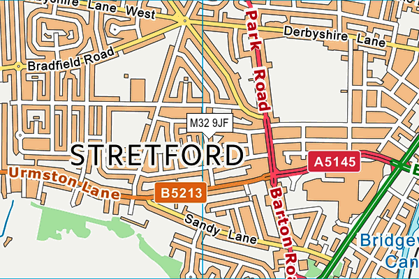 M32 9JF map - OS VectorMap District (Ordnance Survey)