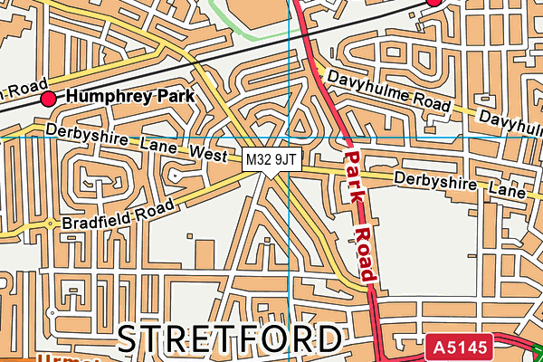 M32 9JT map - OS VectorMap District (Ordnance Survey)