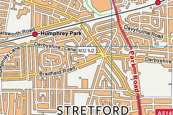 M32 9JZ map - OS VectorMap District (Ordnance Survey)