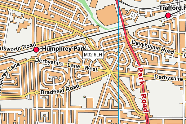 M32 9LH map - OS VectorMap District (Ordnance Survey)