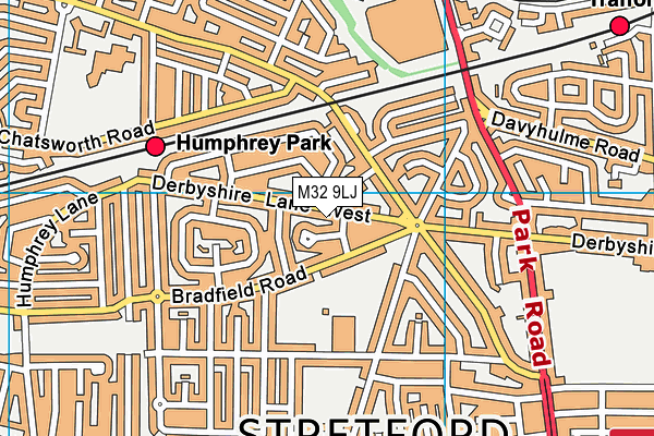 M32 9LJ map - OS VectorMap District (Ordnance Survey)