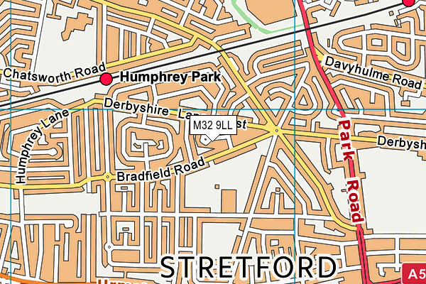 M32 9LL map - OS VectorMap District (Ordnance Survey)