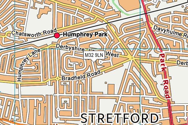 M32 9LN map - OS VectorMap District (Ordnance Survey)