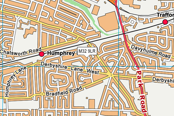 M32 9LR map - OS VectorMap District (Ordnance Survey)