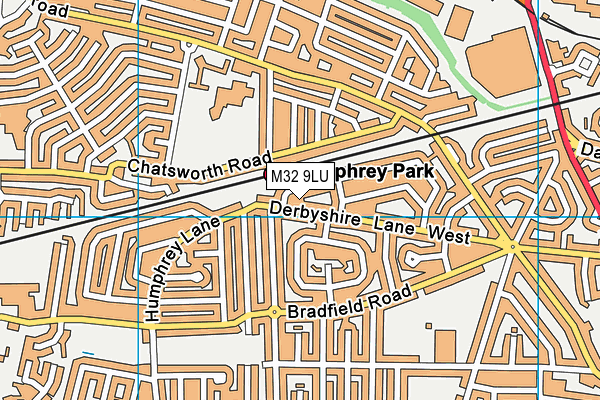 M32 9LU map - OS VectorMap District (Ordnance Survey)