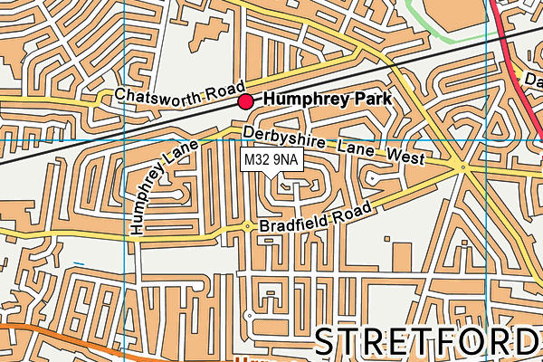 M32 9NA map - OS VectorMap District (Ordnance Survey)