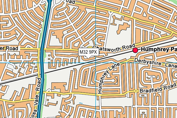 M32 9PX map - OS VectorMap District (Ordnance Survey)