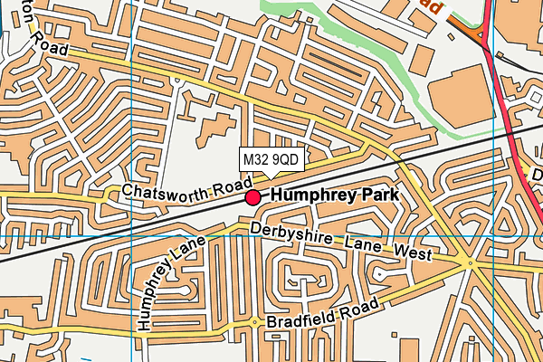 M32 9QD map - OS VectorMap District (Ordnance Survey)