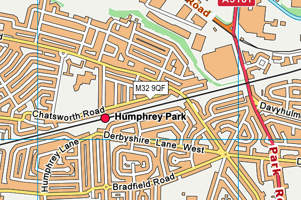 M32 9QF map - OS VectorMap District (Ordnance Survey)