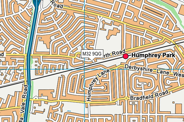 M32 9QG map - OS VectorMap District (Ordnance Survey)