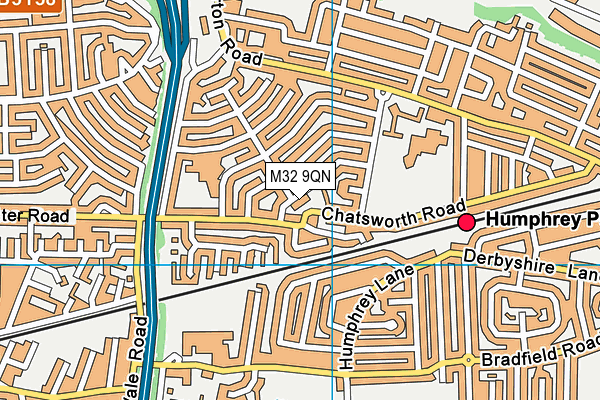 M32 9QN map - OS VectorMap District (Ordnance Survey)