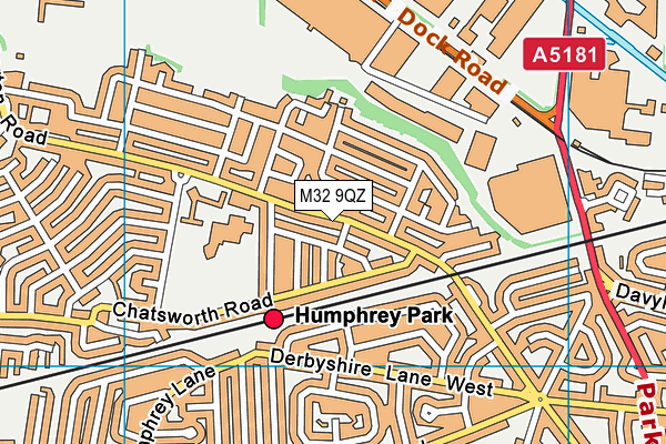 M32 9QZ map - OS VectorMap District (Ordnance Survey)