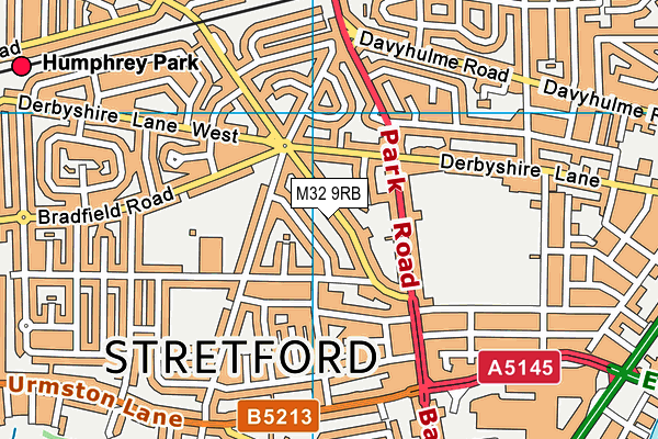 M32 9RB map - OS VectorMap District (Ordnance Survey)