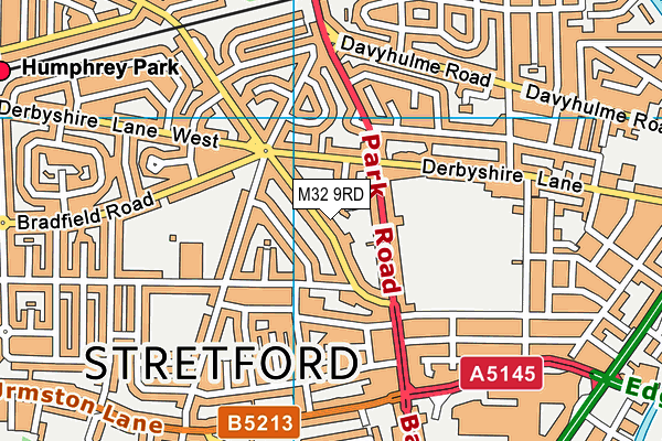 M32 9RD map - OS VectorMap District (Ordnance Survey)