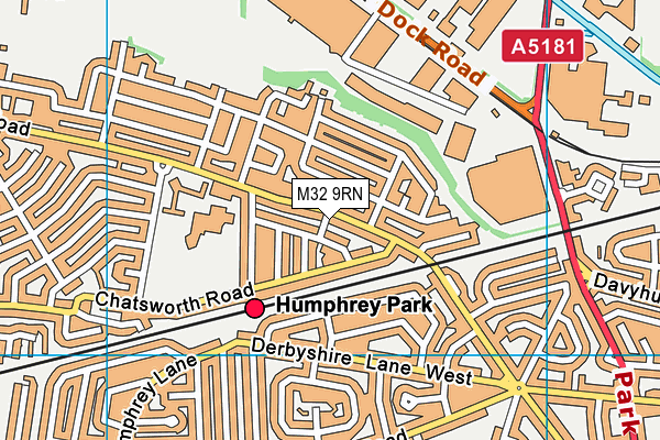 M32 9RN map - OS VectorMap District (Ordnance Survey)