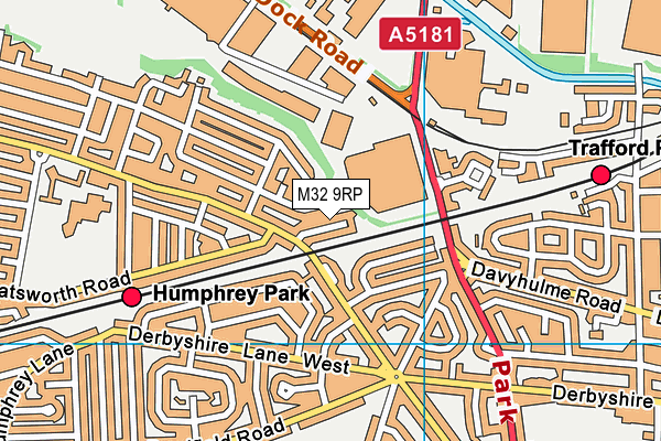 M32 9RP map - OS VectorMap District (Ordnance Survey)