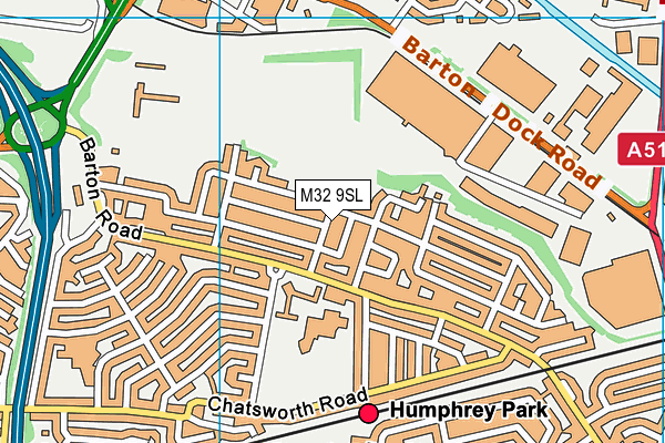 M32 9SL map - OS VectorMap District (Ordnance Survey)