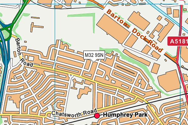 M32 9SN map - OS VectorMap District (Ordnance Survey)