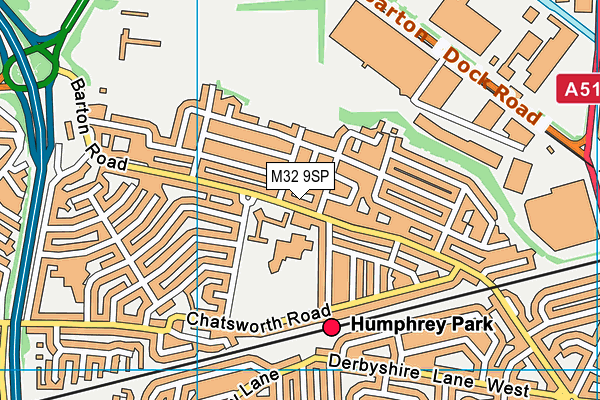 M32 9SP map - OS VectorMap District (Ordnance Survey)