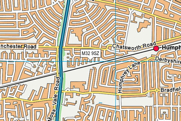 M32 9SZ map - OS VectorMap District (Ordnance Survey)