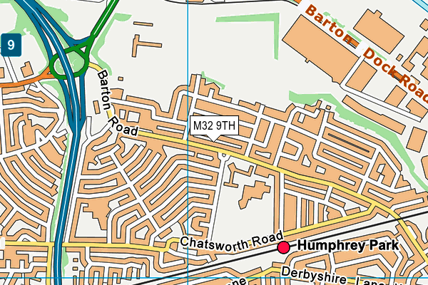 M32 9TH map - OS VectorMap District (Ordnance Survey)