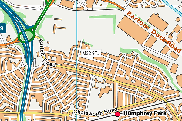 M32 9TJ map - OS VectorMap District (Ordnance Survey)