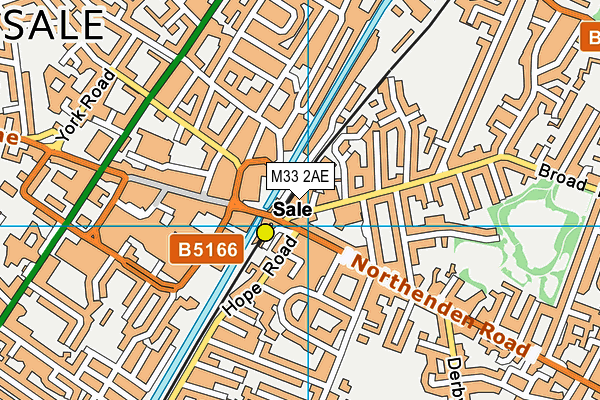 M33 2AE map - OS VectorMap District (Ordnance Survey)